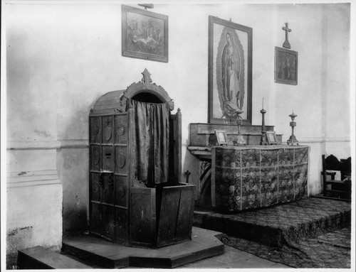 Side Altar and Confessional, Santa Inez