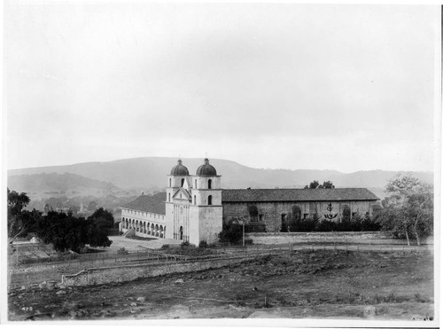 Santa Barbara Mission, general view from East