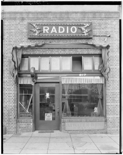 Atwater Kent Radio Store, 817 East Colorado, Pasadena. 1928