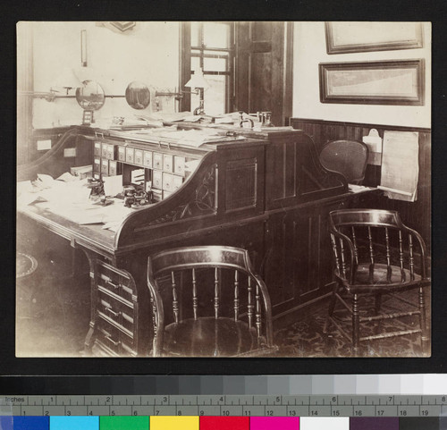 D. B. Robinson's desk, Albuquerque, 1889