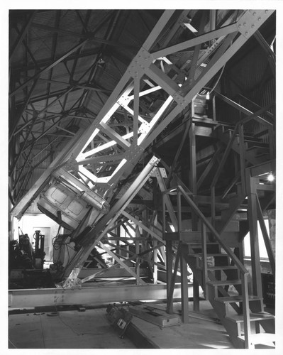 Mount of 50-foot interferometer at Mount Wilson Observatory