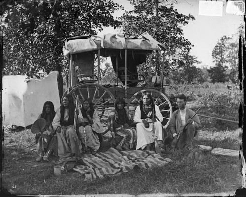 Cheevers and his two wives, Tabenanaka and his wife, and U.S. interpreter