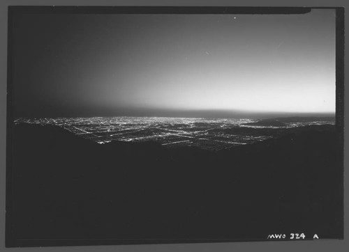 Night view of Pasadena seen from Mount Wilson