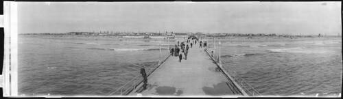 Pier and shore, Huntington Beach. November 11, 1924