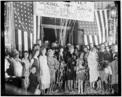 Goebel and Davis, Pacific Flyers, at Hollywood Plaza Hotel, Los Angeles