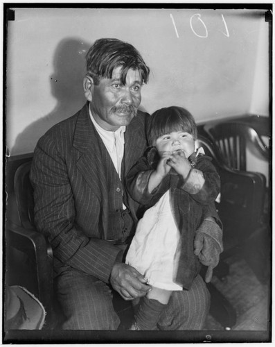 Native American father and child
