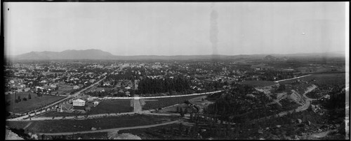 Bird's-eye view of a town