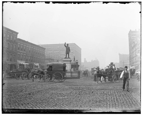 Police statue, Randolph Street, Chicago