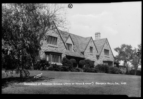 Residence of Freeman Gosden (Amos of "Amos & Andy") Beverly Hills, Cal