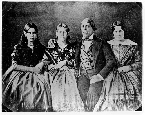 Don Pio Pico, his wife Maria Ignacia Alvarado, and two nieces, Maraneto Alvarado and Trinidad de la Guerra
