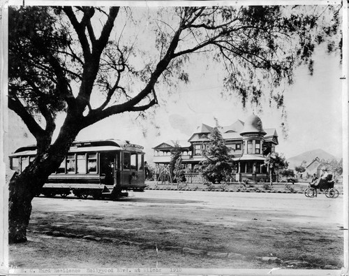 E. C. Hurd residence, Hollywood Blvd. at Wilcox, ca. 1910