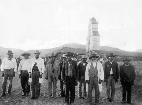 General José Pachito and his captains at Pala, July, 1885