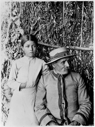 Indian policeman and daughter at Pala