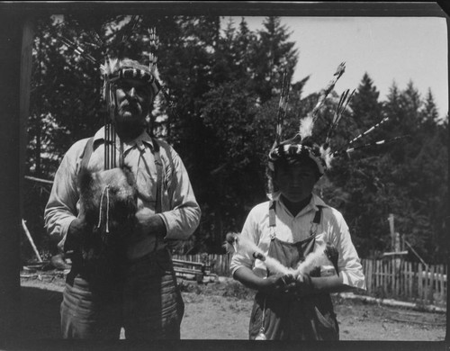 John Luddington and son Oliver Luddington - Yurok