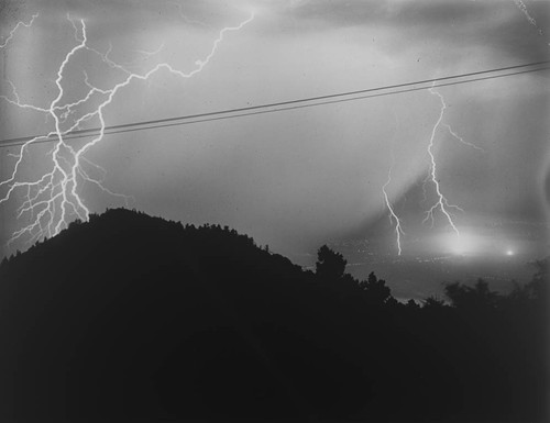 Lightning over Mount Wilson