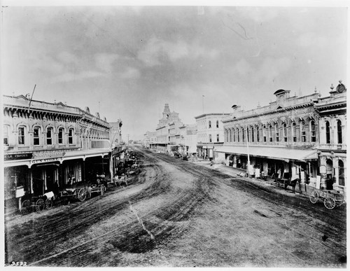 Main Street North from Temple Block, approximately 1884