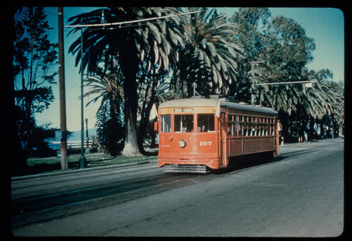 Pacific Electric Railway car at Santa Monica