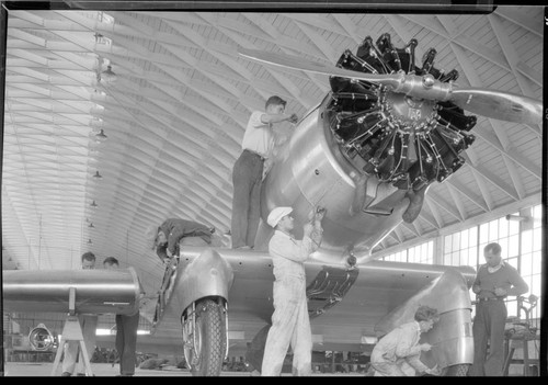 Building a new Delta Northrop plane. 1933