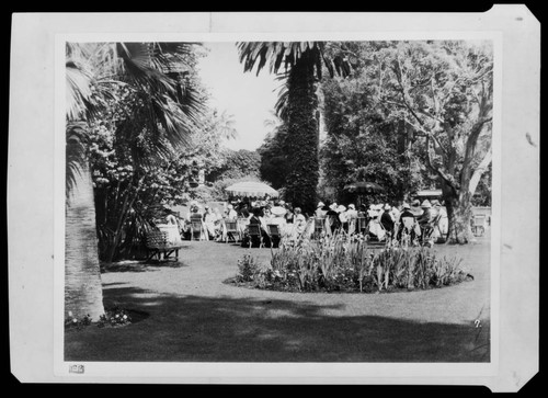 Event on the grounds of the Miramar Hotel, Santa Monica