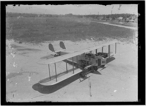 Small airplane in a field