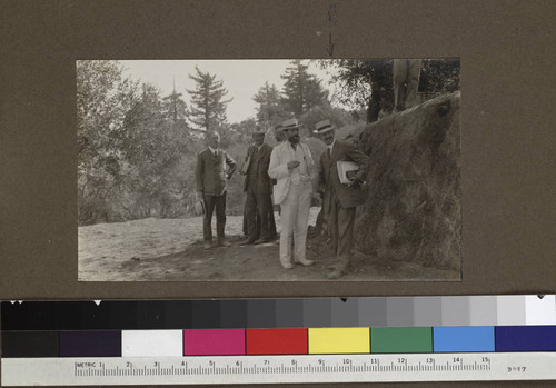 Astronomers on Mount Wilson: Hills, H.H. Turner, A. Schuster and George Ellery Hale