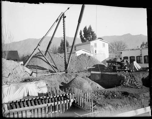 Construction of new Mount Wilson Observatory building, Pasadena