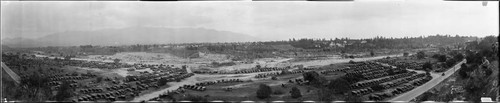 Parked automobiles, Rose Bowl Stadium, Pasadena. January 1, 1926