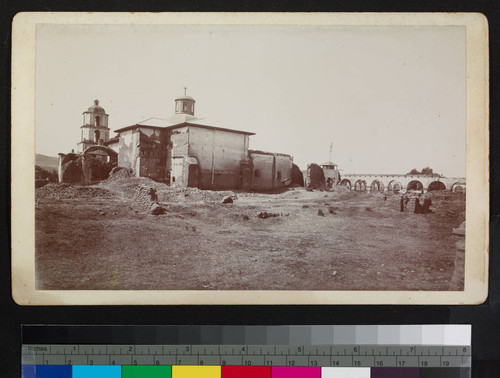 View of ruins of Mission San Luis Rey