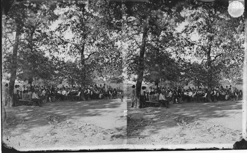 Annual Grand Council, 34 tribes. G. W. Ingalls, agent, addressing farmers