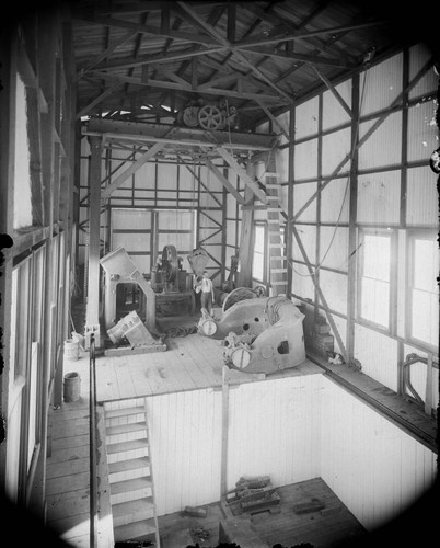 Parts of the 60-inch telescope mount in Mount Wilson Observatory's Pasadena workshop