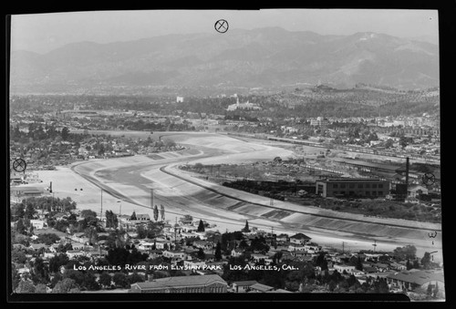 Los Angeles River from Elysian Park, Los Angeles, Cal