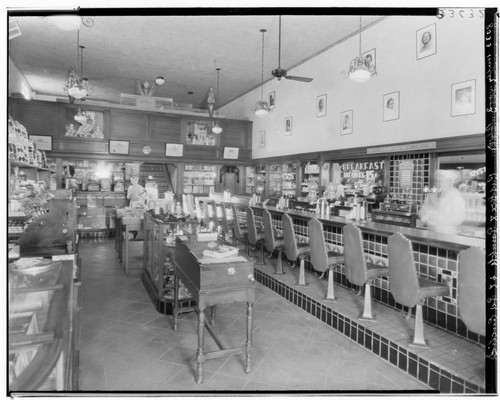 Shop interior on Sunset Boulevard, Hollywood, Los Angeles. 1932