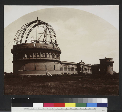 Yerkes Observatory under construction, looking northeast