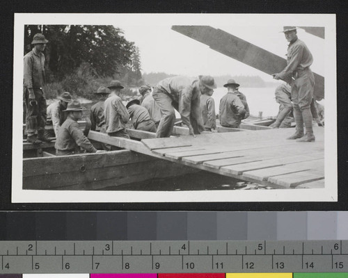 Engineer training, wood bridge, alternate view