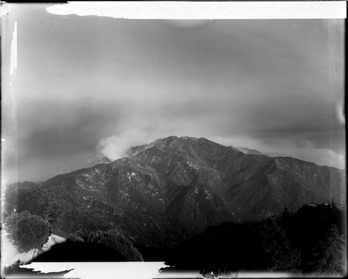 Smoke from a forest fire in the west fork of the San Gabriel River