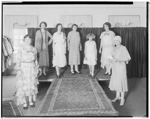 F.C. Nash and Company fashion show, 145-155 East Colorado, Pasadena. 1930