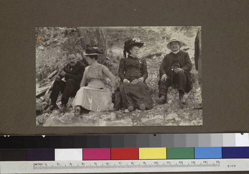 Frank Schlesinger, Mrs. Fowler, Mrs. Fleming and A.L. Cortie on Mount Wilson
