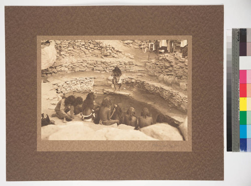 Hopi Indians of the Second Mesa, Painted Desert, Arizona. The Flute Dance, Mishongnovi