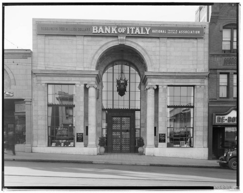 Bank of Italy, 160 East Colorado, Pasadena. 1928