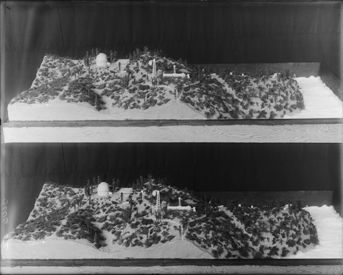 Two images of the second model of Mount Wilson Observatory