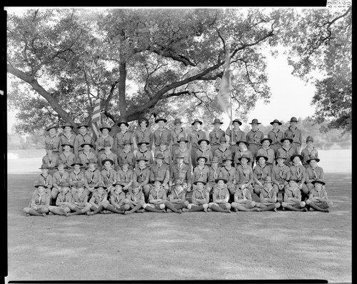 Boy Scout troop, Polytechnic Elementary School, 1030 East California, Pasadena. May 15, 1940