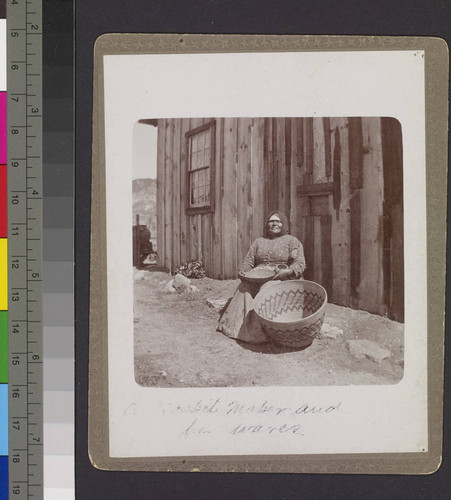 A basket maker and her wares