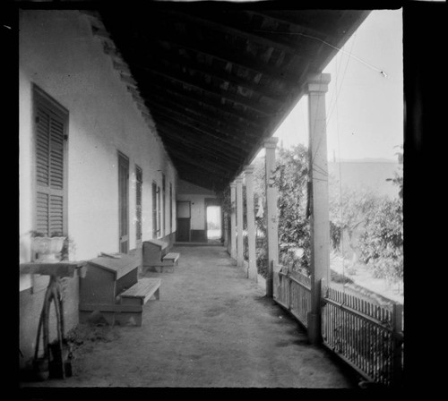 Rancho Camulos, under the porch