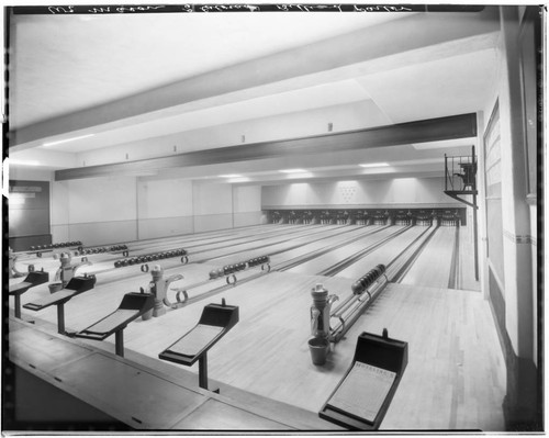 Bowling alley grand opening, 970 East Colorado, Pasadena. 1929