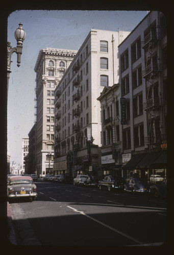 4th Street from Broadway to Main Street. Angelus Hotel about to be wrecked