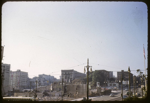 1st Street looking west from Broadway