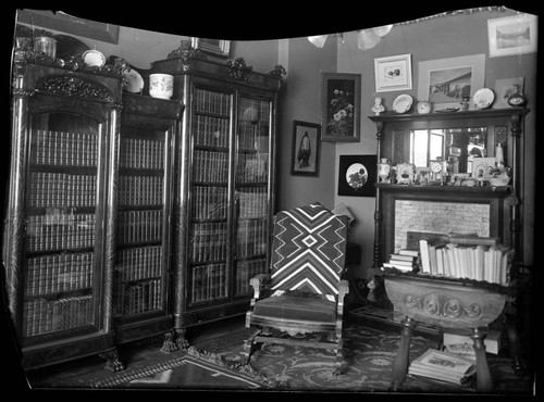 A. C. Vroman residence, interior view showing study