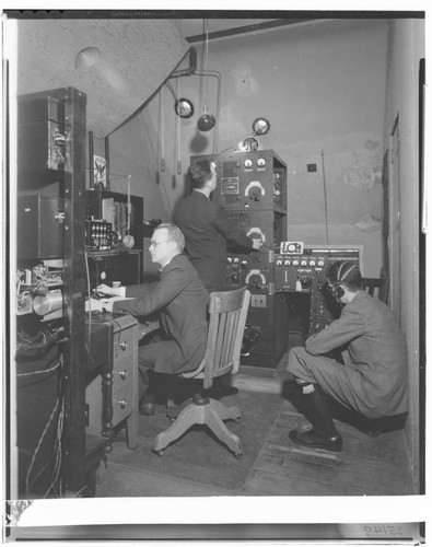 Presbyterian Church radio room, 585 East Colorado, Pasadena. 1934