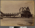 Construction of Hazard's Pavilion, at 5th and Olive streets, Los Angeles, California