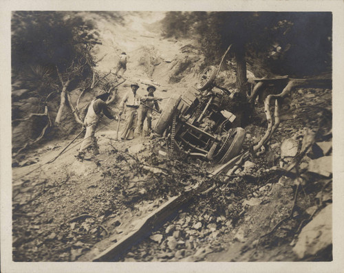 Upside-down 3-ton truck, Mount Wilson